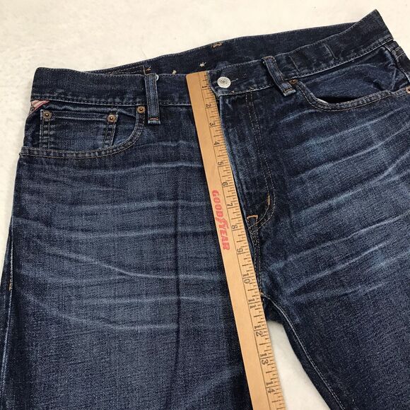 RALPH LAUREN Denim Supply Jean Men 33x34 Straight Dark Whisker Wash USA Fabric - Picture 10 of 14